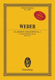 Clarinet Concerto No. 1 in F minor Study Scores sheet music cover